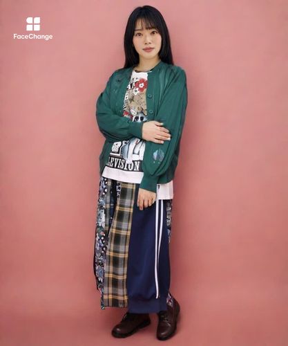 153610：スカラー箔プリント 接触冷感ニットカーディガンの通販-ScoLar