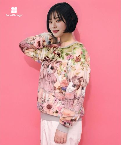 153737：ネコ姉妹の秘密の花園 双面フランネルプルオーバーの通販-ScoLar