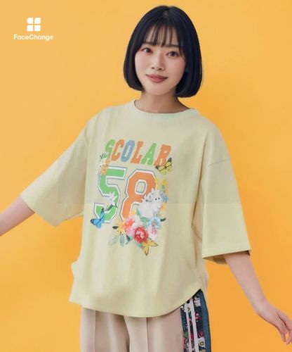 162656：花ネコ×スカラーナンバー柄 接触冷感Tシャツの通販-ScoLar