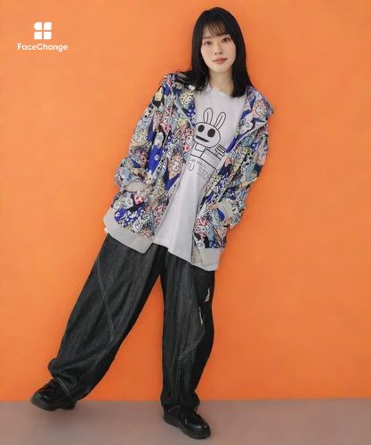 353114：カラフルにゃんもろこし尽くしパーカーの通販-ScoLar