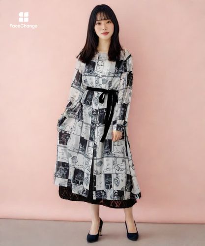 553201：パリとブロックチェック柄ワンピースの通販-ScoLar