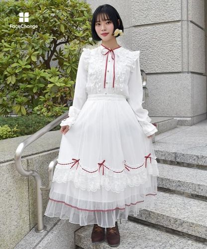 ホイップフリルチュールスカート | axes femme online shop