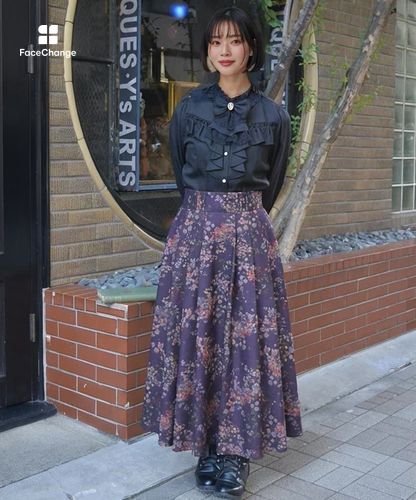 rokh  フローラルプリントプリーツスカート【サイズ32】 フローラルプリントスカート | axes femme -outlet- | axes femme 公式