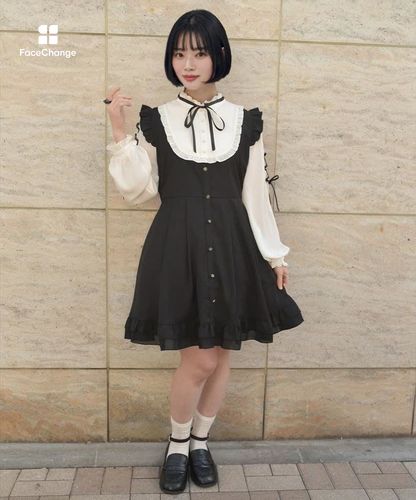 ねこ刺繍ミニワンピース | axes femme | axes femme 公式オンライン