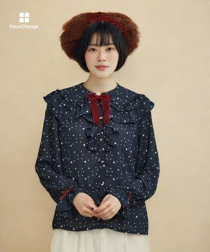 星柄ブラウス【期間限定価格】 | axes femme online shop