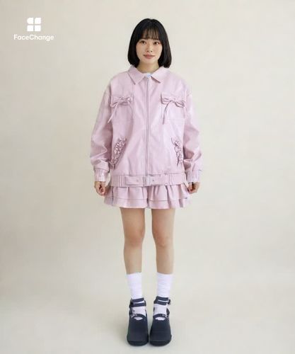 ファム フェイクレザーリボンジャケット【期間限定価格】 | axes femme online