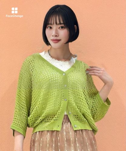 メッシュドルマンカーデ | purple label | axes femme 公式オンライン