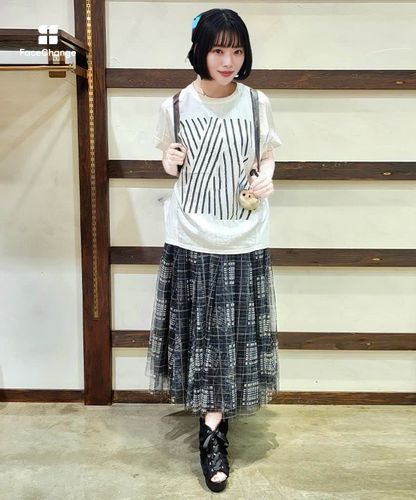 チェック柄フレアスカート | purple label | axes femme online shop