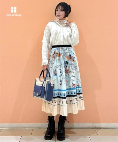 パネル柄プリーツスカート【期間限定価格】 | axes femme 公式