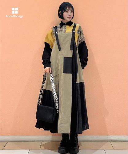 ブロッキングジャンスカ | axes femme online shop