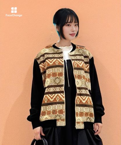 エスニック柄ゴブランブルゾン | axes femme 公式オンラインショップ