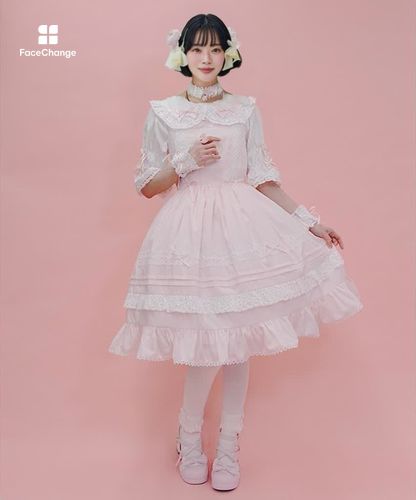 シャルミエール はしごレースジャンスカ 新品未使用品 はしごレースジャンパースカート | Chalmiere | axes femme 公式