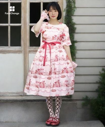 お菓子の家柄ワンピース【期間限定販売】 | axes femme online shop