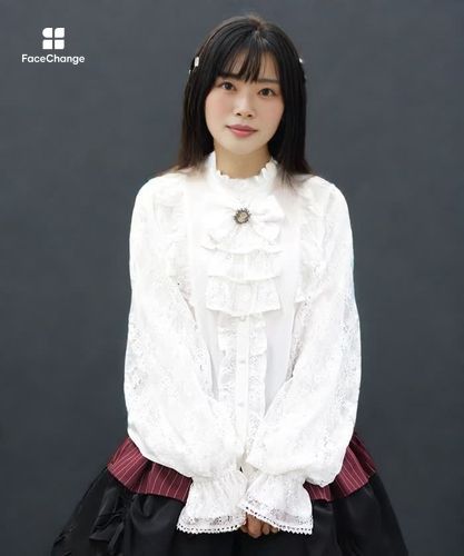 クラシカルレーシーブラウス | Chalmiere | axes femme onlineshop