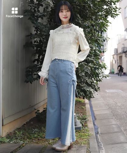 サイドレース×リボンパンツ【WEB限定価格】 | axes femme 公式