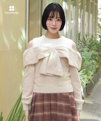 リボンフェザーニット【期間限定価格】 | axes femme 公式オンライン
