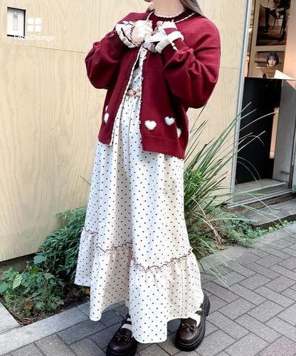 ハートジャカードニットカーディガン【期間限定価格】 | axes femme