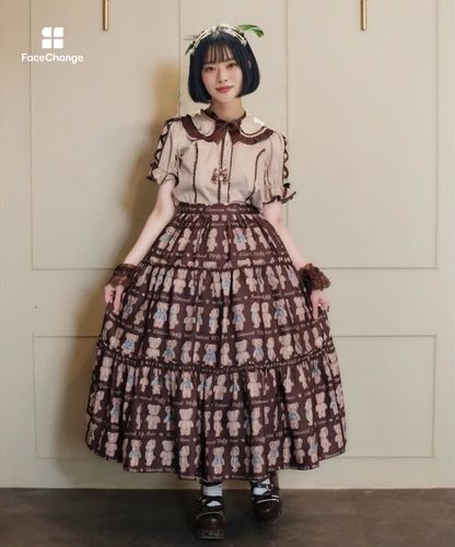 フラッフィベア柄スカート【受注生産】 | 大人衣料 | axes femme 公式