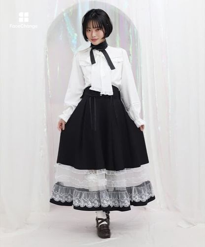 バックリボンハイウエストスカート | POETIQUE | axes femme online shop