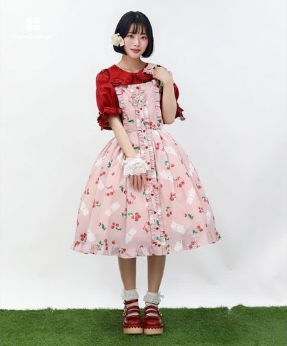 チェリーバニー柄ジャンスカ | Chalmiere | axes femme onlineshop