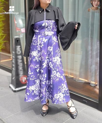 蝶々×花柄ジップワンピース【期間限定価格】 | axes femme online shop