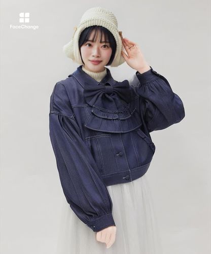 リボン付きデニムジャケット【2点10%OFF対象商品】 | axes femme 公式