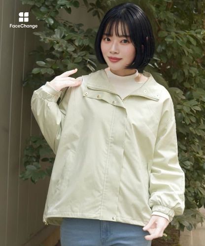 撥水加工レース袖ブルゾン | axes femme 公式オンラインショップ