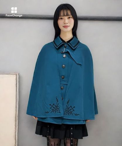 クロス刺繍ケープコート | NIBBLE POISON -outlet- | axes femme 公式