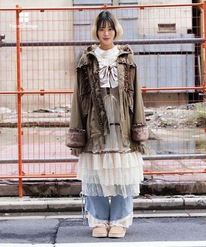 編上×フリルモッズコート | 大人衣料 | axes femme 公式オンライン
