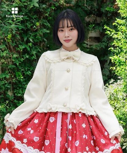 パールリボンショートコート | 大人衣料 | axes femme online shop