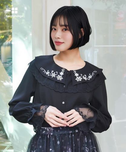 スノー・ローズ刺繍ブラウス | axes femme | axes femme 公式