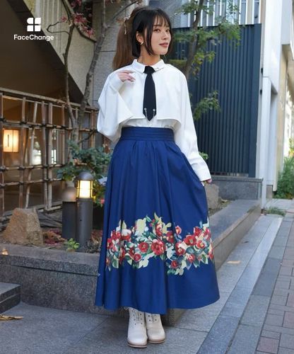 椿柄スカート【2buy5000円対象商品】 | axes femme | axes femme 公式