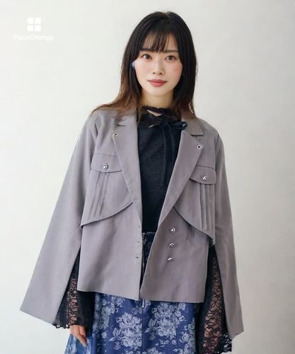 【グレー】全方向ストレッチ ツインレイヤードアウター <LADIES LINE> (LADIES) ツインレイヤード ブルゾン レディス(アウター(ブルゾン、ウインド