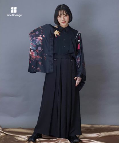 紅葉×扇子ジップ付和袖シャツ | AXES-X＆REZEN -outlet- | axes femme