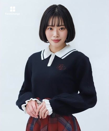PQ刺繍バイカラーポロニット | axes femme 公式オンラインショップ