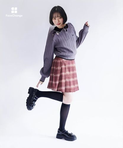 kosa品 レース×バイカラーニットポロ【期間限定価格】 | axes femme online shop