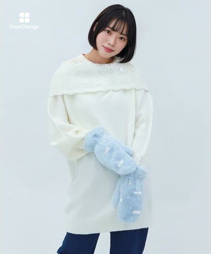ハート×ケーブル柄チュニワンピース | POETIQUE -outlet- | axes femme