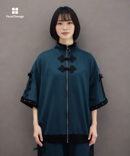 チャイナボタントラックジャケット | axes femme online shop