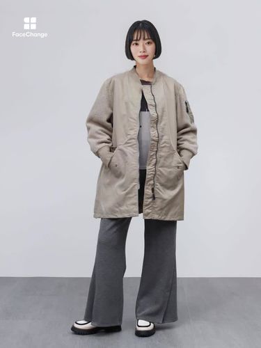 異素材ドッキングミリタリーロングコート - LASUD - LASUD｜YAMADAYA STORE