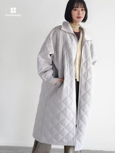 スタンドカラーキルティングロングコート - RADIATE - RADIATE