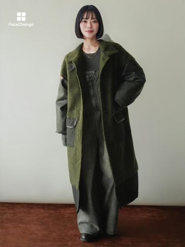 異素材ミックスロングコート - RADIATE - RADIATE｜YAMADAYA STORE