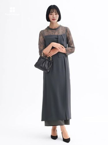 パンツレイヤードスリットドレス - Rire Fete - petirobe｜YAMADAYA STORE