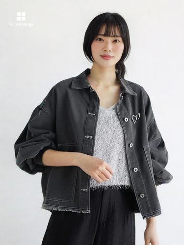 ボリュームスリーブデニムジャケット - Vin - Vin｜YAMADAYA STORE