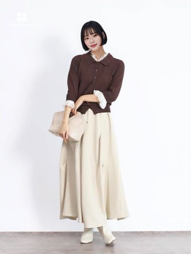 タックワークストレッチフレアスカート - FENNEL - FENNEL｜YAMADAYA STORE