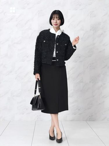 ドットツイードノーカラ―ジャケット - FENNEL - FENNEL｜YAMADAYA STORE