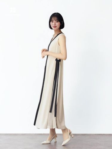 サイドテープバイカラーロングワンピース - FENNEL - FENNEL｜YAMADAYA