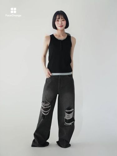 LACE DOCKING DAMAGE DENIM PANTS - :ETHR OF - :ETHR OF|YAMADAYA STORE LACE DOCKING DAMAGE DENIM PANTS - :ETHR OF - :ETHR OF|YAMADAYA STORE