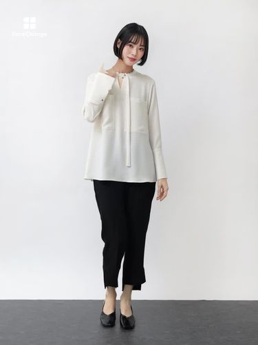 サイドスリットクロップドパンツ - Aga Black - Aga｜YAMADAYA STORE