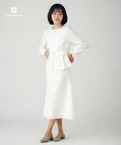 セットアップ対応商品】Wジョーゼットソフトマーメイドスカート