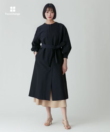 グログランフロントジップノーカラーコート|allureville OFFICIAL SITE